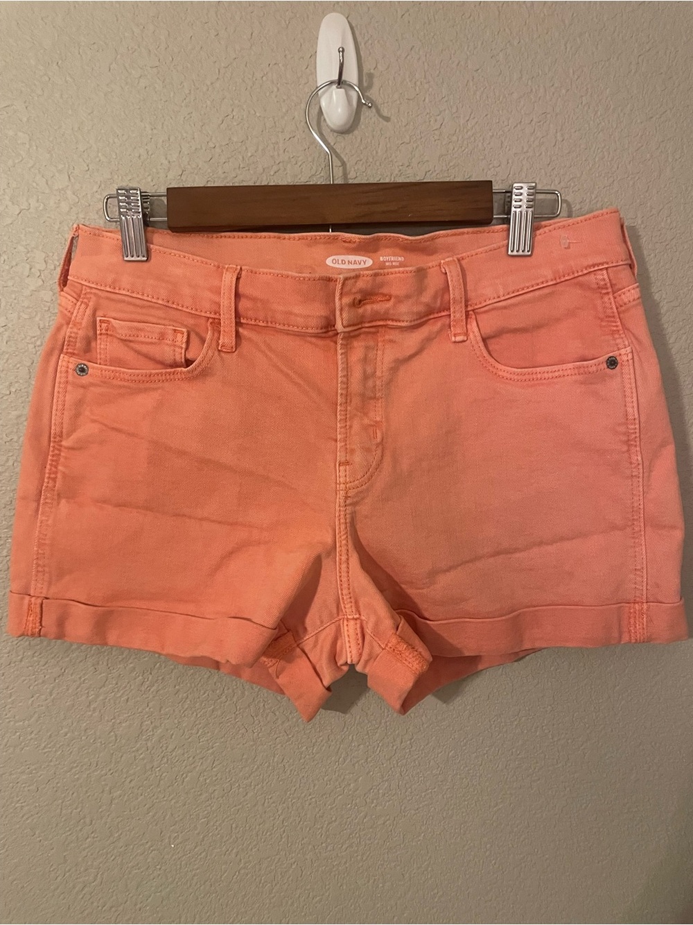 Old Navy Women's Coral Denim Shorts Size 8